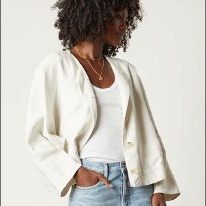 Velvet by Graham & Spencer Bisque Linen Jacket size XL sold out online